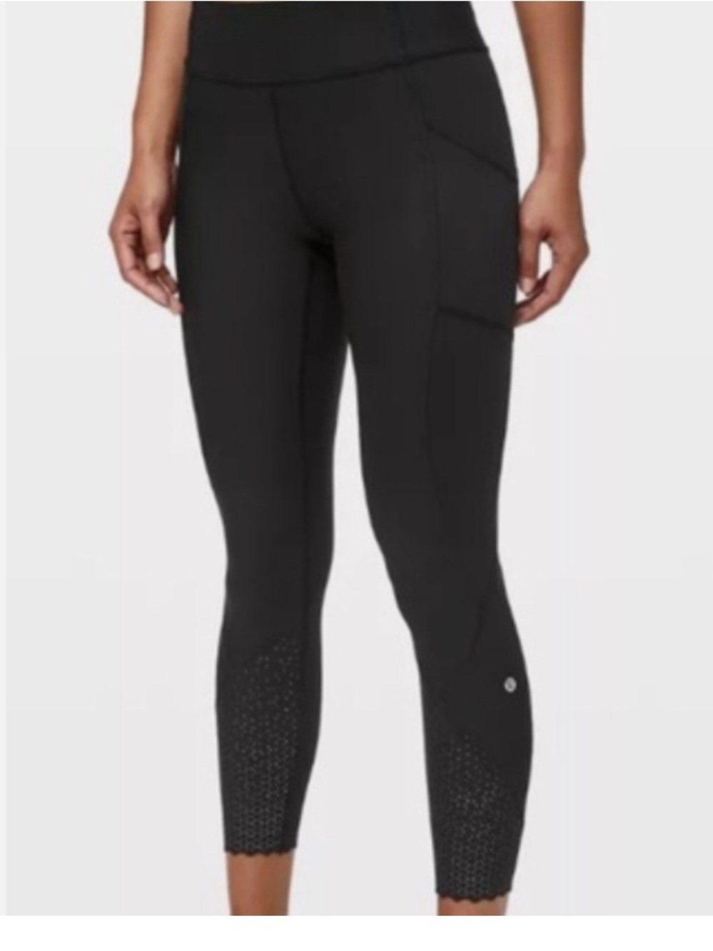 Lululemon Tight Stuff Leggings Size 4 Reflective Running Yoga Athleisure EUC